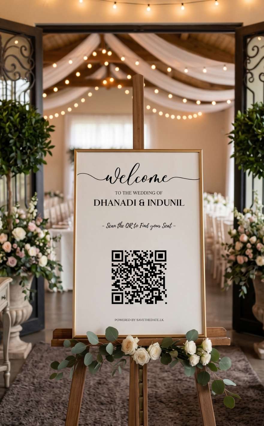 Find your seat QR display sample
